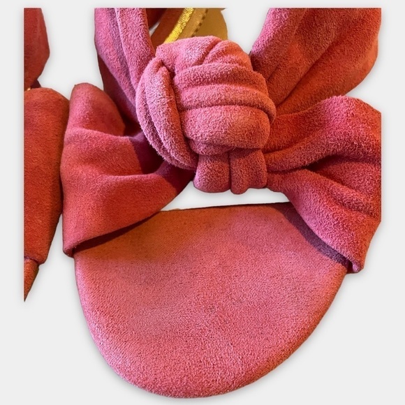 WHBM Callie Pink Suede Slides Mules Sandals Size 10 - Picture 4 of 10